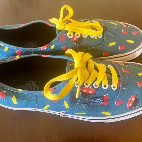 Vans Authentic Pool Vibes Cookout Summer BBQ Shoes Mens 11 Canvas Deck Shoes - Picture 10 of 12